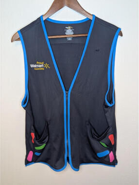 Walmart Vest Unisex M Work Employee Associate Uniform Recycle Bottles